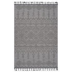 NAAR Guros Collection 8X10 White/White /Traditional Indoor/Outdoor Area Rug