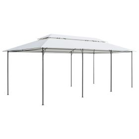 Gazebo 236.2"x117.3"x106.3" White 0.6 oz/ft²