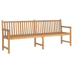 Patio Bench 89.8" Solid Teak Wood (Color: Brown)