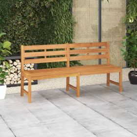Patio Bench 70.9" Solid Teak Wood (Color: Brown)